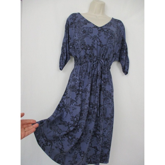 Soma Intimates Nightgown Womens Small Lace Print Dolman Sleeve Drawstring Lounge - Picture 4 of 13